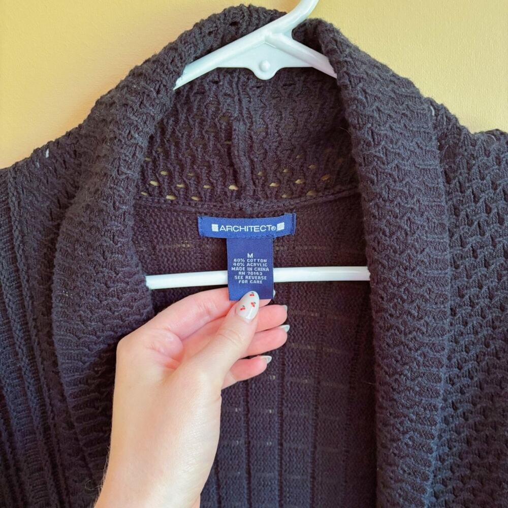 Architect Open Front Black Lightweight Cardigan S… - image 2